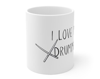 I Love My Drummer Mug