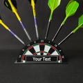 Customisable Personalised Dart Holder - 6 Darts - Dartboard Design
