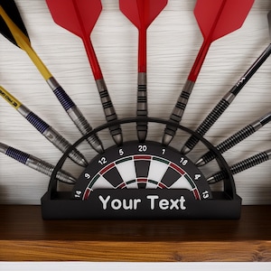 Customisable Personalised Dart Holder - 9 Darts - Dartboard Design