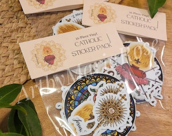 Catholic Sticker Pack 15-Piece Vinyl