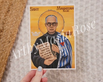 Saint Maximilian Kolbe Giclee Catholic Art Print Original