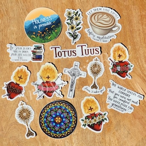 Catholic Waterproof and Weatherproof Sticker for Laptop, Car, Water Bottle Original Art NOT A SET