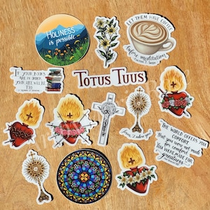 Katholischer wasserdichter und wetterfester Aufkleber für Laptop, Auto, Wasserflasche Originalkunst NICHT EIN SET