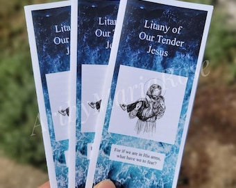 Litany of Our Tender Jesus Tri-Fold Prayer Card
