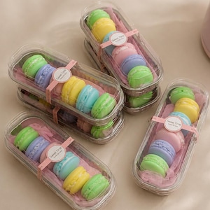 Macaron Goat Milk Soap Gift Box, Dessert Soap Set, Cute Pastel Soap, Spa Gift for Her, Handmade Soap Favors, Self Care Gift Box