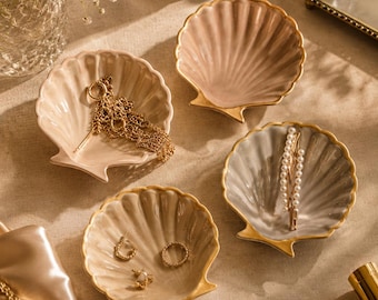 Schelp trinket schotel ringhouder kust decor sieraden bakje schelp catchall strandhuis decor cadeau voor haar