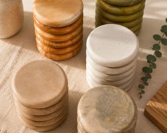 Pot à bijoux en béton avec couvercle, boîte à bijoux, pot de bougie, organisateur de vanité, récipient de rangement fait main, porte-bague, cadeau déco de salle de bain