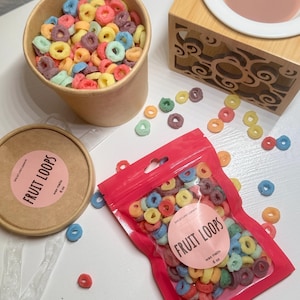 Fruit loops wax melts box handmade gift for her housewarming birthday holiday Christmas gift food wax melts cereal holiday donuts macarons
