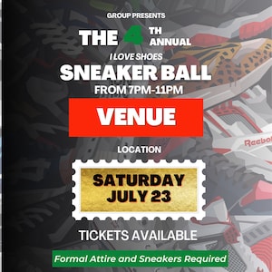 Sneaker Ball Flyer Vorlage Canva