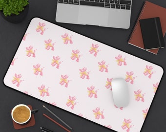 Teen Desk Mat, Home Office Mat, Minimalist Desk Mat, Girly Desk Decor, Bow Desk Mat, Cute Desk Decor, Desk Mat Gift, Girly Office