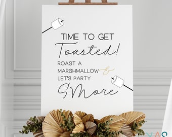 S'more Bar Wedding Sign: Roast a Marshmallow Party (PDF File)