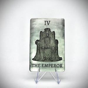 Carte dei Tarocchi 3D Steel The Emperor, Carte dei Tarocchi Originali, Carte dei Tarocchi in Metallo, Tarocchi per Principianti, Carte dei Tarocchi, Arcani Maggiori, Cartomanzia