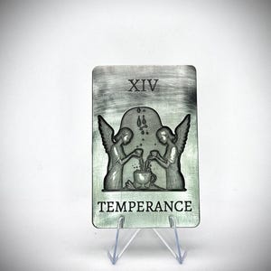 Carte dei Tarocchi 3D Steel Temperance, Carte dei Tarocchi Originali, Carte dei Tarocchi in Metallo, Tarocchi per Principianti, Carte dei Tarocchi, Arcani Maggiori, Divinazione