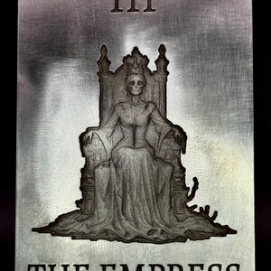 Cartes de tarot 3D Steel L'Impératrice, cartes de tarot originales, cartes de tarot en métal, tarots pour débutants, cartes de tarot, Marjor Arcana, diseur de bonne aventure