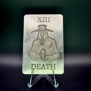Cartes de tarot de la mort en acier 3D profondes, cartes de tarot originales, cartes de tarot en métal, tarots pour débutants, cartes de tarot, Marjor Arcana, diseur de bonne aventure