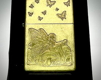 Mushroom Fairy Zippo Lighter: Engraved Flip Lighter, Fairycore Gift