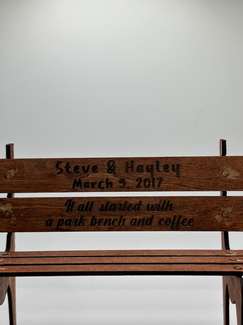 Custom Engraved Park Bench, Memorial Anniversary Gift - Etsy