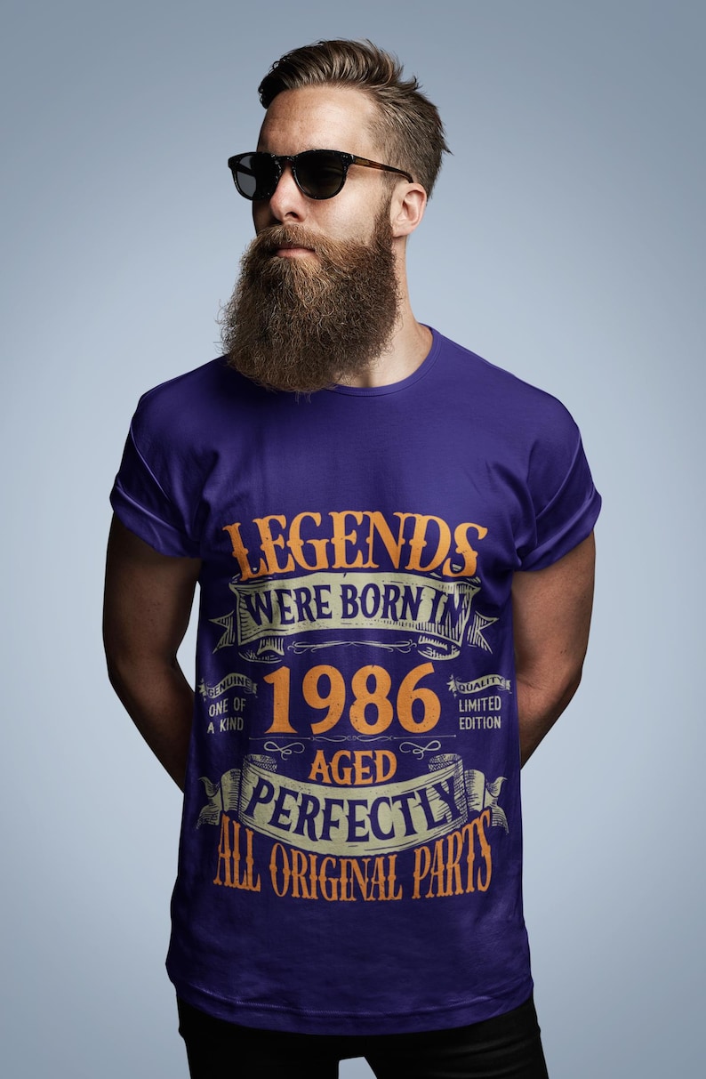1986 Birthday PNG Bundle, Vintage 1986 Design, Legends Born 1986 ...