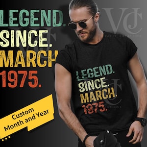 Legend Since Custom Month And Year PNG  Birthday Gift PNG Retro Vintage png