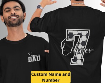 Custom Soccer Dad PNG Design: Personalized Name & Number (Digital Download)