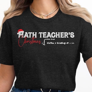 Math Teacher Christmas PNG, Funny Math Teacher Holiday Shirt Design, Calculus Integral Coffee Grading Christmas Digital Download, Xmas
