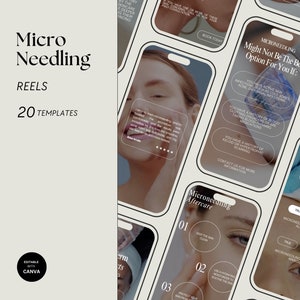 Microneedling Template, Microneedling Instagram Reel, Facial Treatment Template, Microneedling Story, Skincare Instagram Post