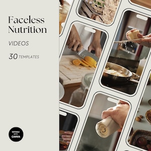 Faceless Nutrition Video, Curated Stock Video for Instagram, Nutrition Reel Template, Faceless Instagram Marketing, Nutrition Coaching