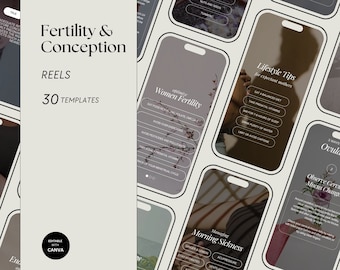 Fertility Instagram Reels Template: Hormonal Health Coaching (Canva, 30 Posts)