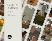 Health & Wellness Stock Videos: 60 Faceless Reels (Canva Templates)