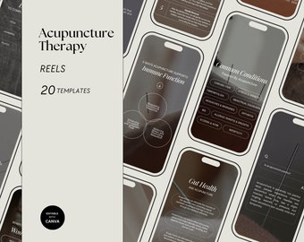 Akupunkturrollen: 20 Canva Vorlagen (Digitaler Download)