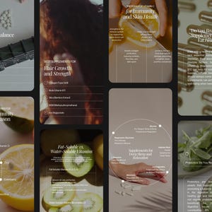 Supplements and Vitamins Instagram Templates, Functional Medicine Post, Health and Wellness Coaches, Nutritionist Social Media Stories