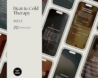 Contrast Therapy Instagram Reels: Health and Wellness Canva Templates