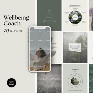Article sur le bien-être, Modèle Instagram holistique, Coach bien-être, Modèle pour réseaux sociaux, Coach bien-être, Coach mental, Modèles bien-être