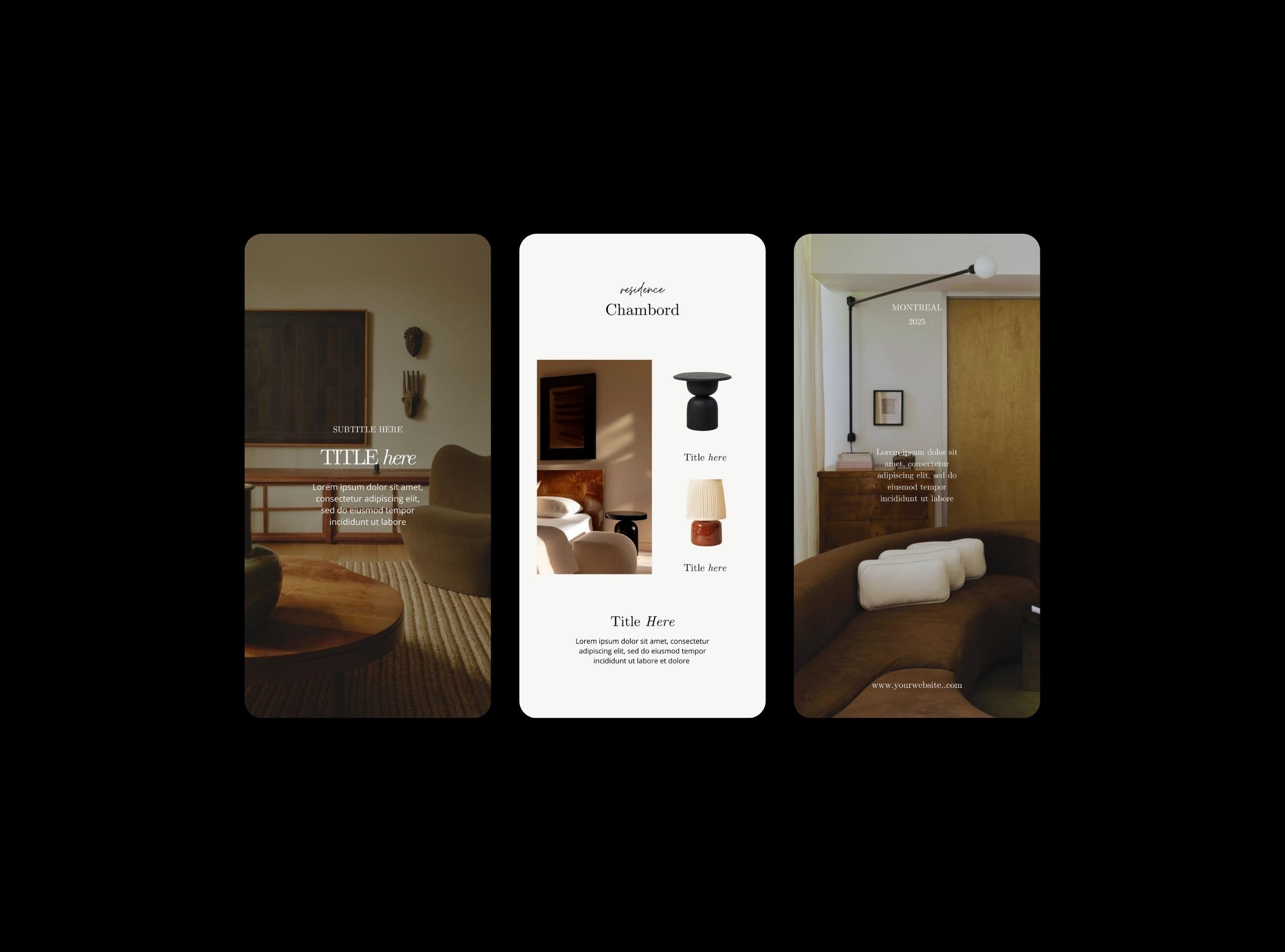 Interior Design Stories Templates, Home Design Social Media Templates ...