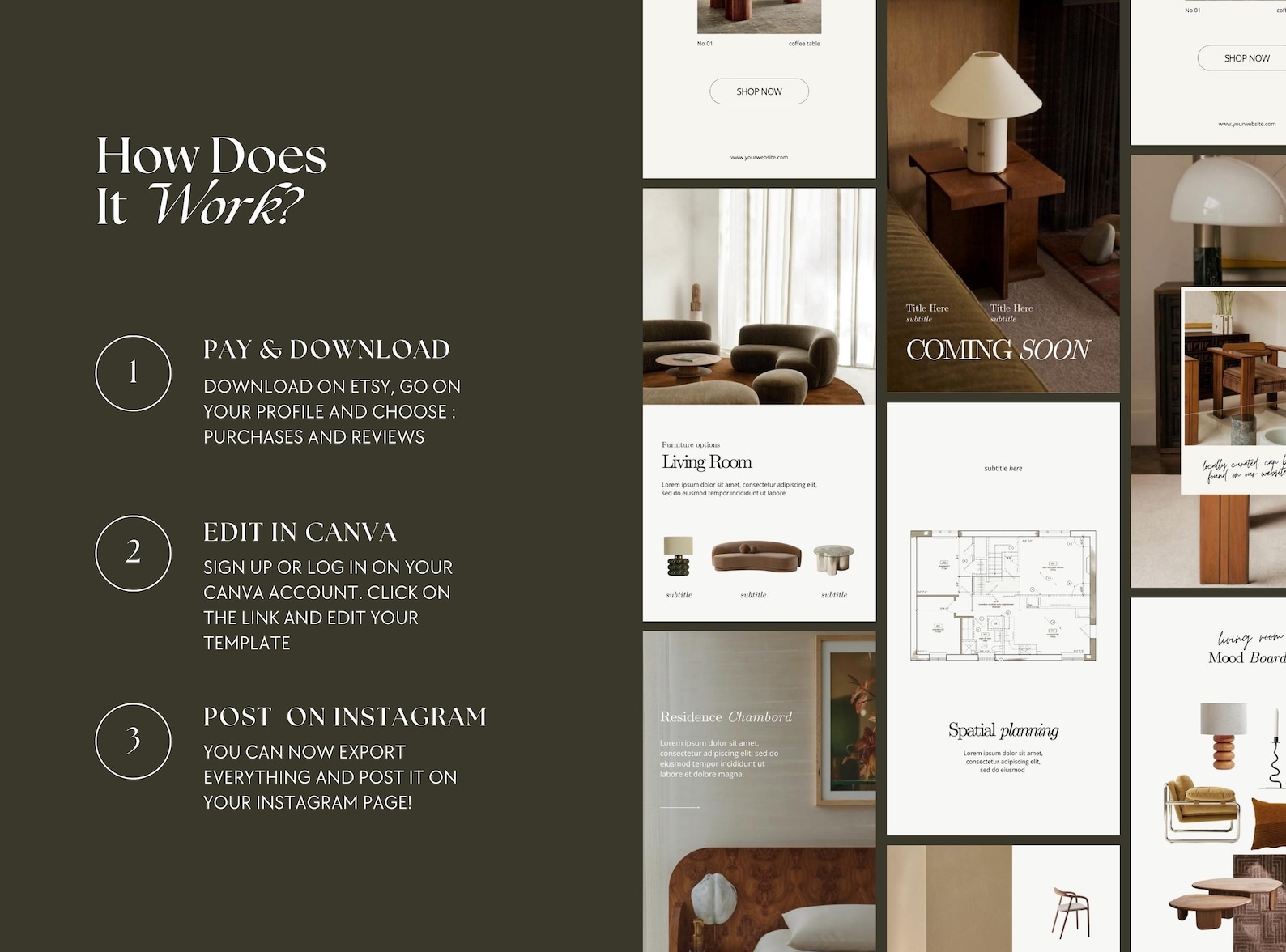 Interior Design Stories Templates, Home Design Social Media Templates ...