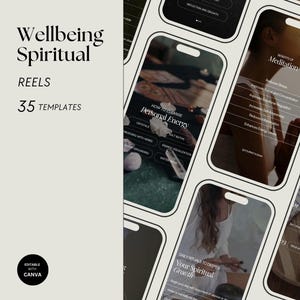 Spiritual Coach Template, Holistic Coach Reels, Wellbeing Instagram Template, Life Coaching Social Media Templates, Health and Wellness Post