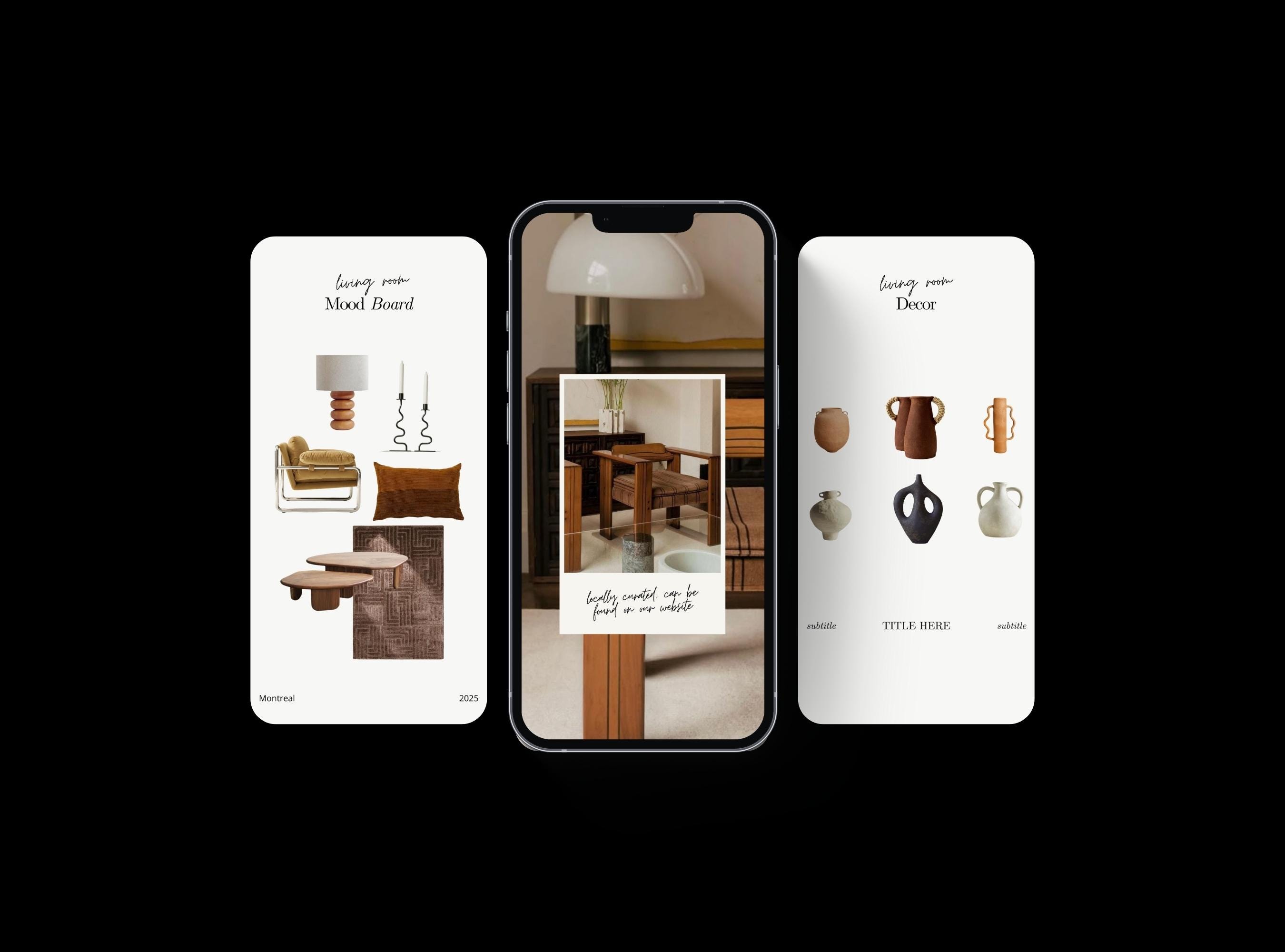 Interior Design Stories Templates, Home Design Social Media Templates ...