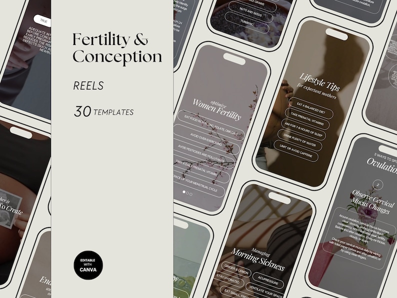 Fertility Reels, Women Health Instagram Template, Hormones Coaching, Hormone Balance Template, Pregnancy and Preconception Social Media Post