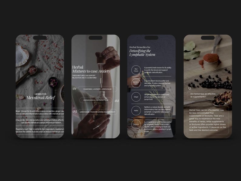 Herbalist Instagram Template, Herbal Medicine Reels, Naturopath Social Media, Post, Plant Herbalist Business, Functional Medicine Templates