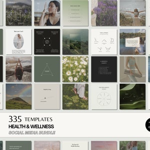 Health and Wellness Bundle, Wellbeing Coach Instagram Templates, Coach Social Media Bundle, Wellness Coach, Health Post, Holistic Coach