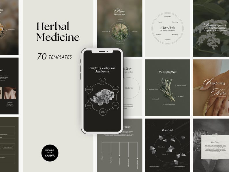 Herbalist Instagram Template, Holistic Coach Post, Naturopath Social Media, Plant Herbalist Business, Functional Medicine, Herbal Medicine