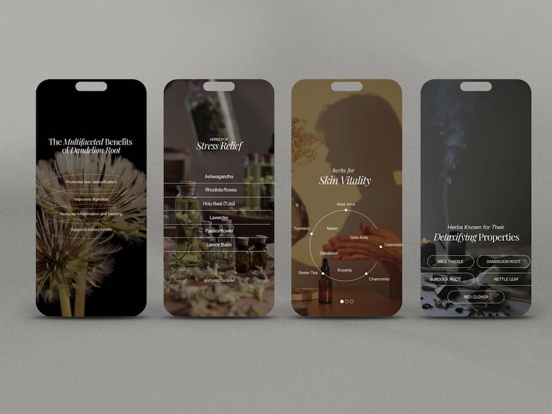Herbalist Instagram Template, Herbal Medicine Reels, Naturopath Social Media, Post, Plant Herbalist Business, Functional Medicine Templates