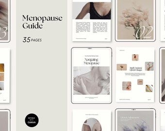 Menopause Guide Ebook Template: Women's Health Canva (35-Page)