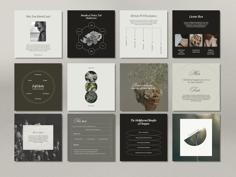 Herbalist Instagram Template, Holistic Coach Post, Naturopath Social Media, Plant Herbalist Business, Functional Medicine, Herbal Medicine