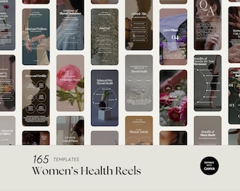 Women's Health Reels Bundle: Hormone & Wellness Templates (Canva)