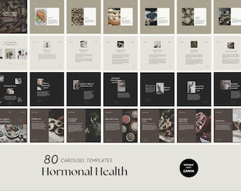 Hormonal Health Canva Templates: Social Media Content (80 Posts)