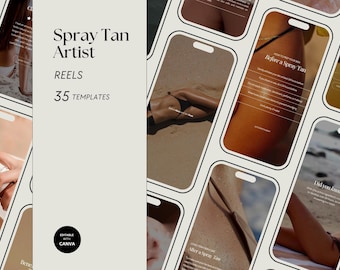 Spray Tan Instagram Reels Templates: Social Media Marketing (Digital Download)