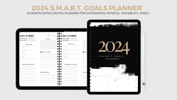 2024 SMART Digital Planner, Dated and Undated Landscape Orientation Planner