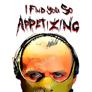 Horror Greeting Card Hannibal Lector I find you so Appetizing