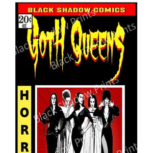Horror Greeting Card - Goth Queens Horror Comic